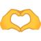Heart Hands emoji on Emojione